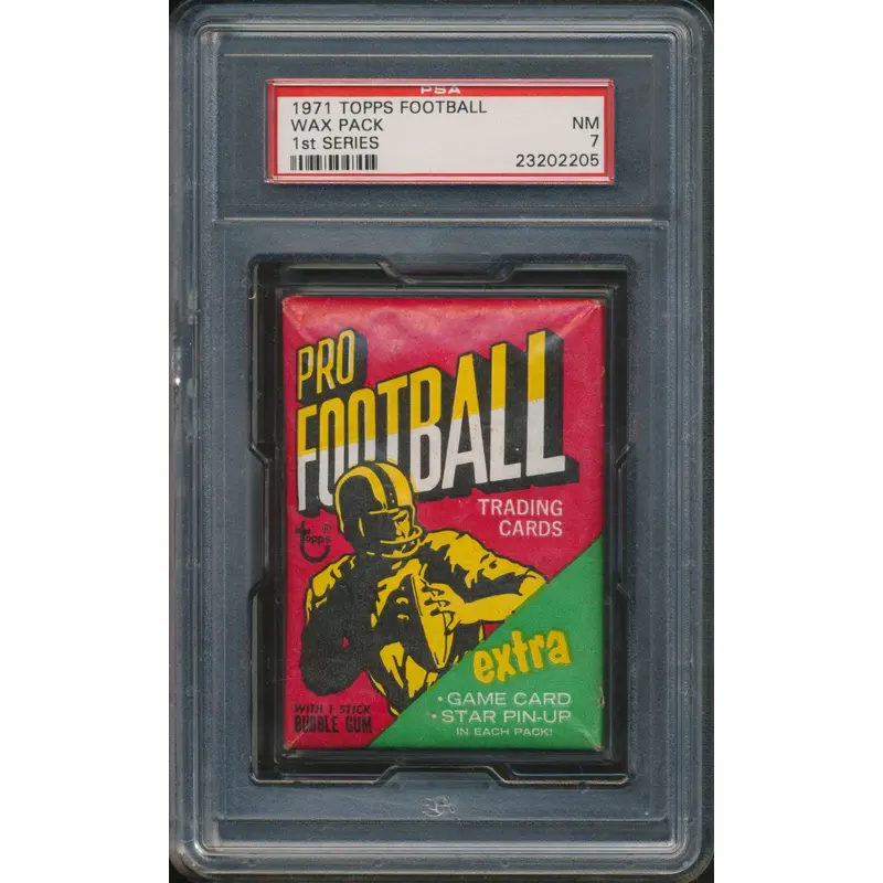 1971 Topps Football Unopened Series 1 Wax Pack PSA 7