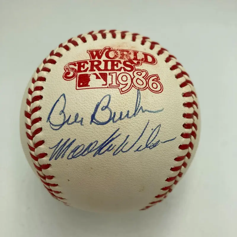 Bill Buckner & Mookie Wilson Signed 1986 World Series Baseball JSA COA