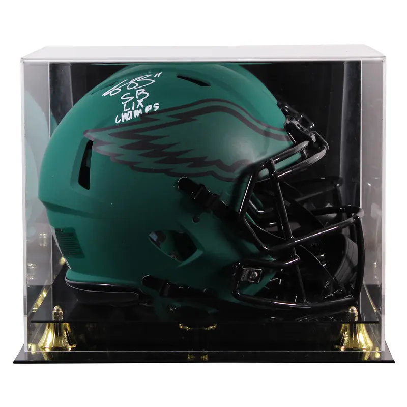 Eagles A.J. Brown "SB Champs" Signed Rave F/S Speed Proline Helmet W/ Case BAS W
