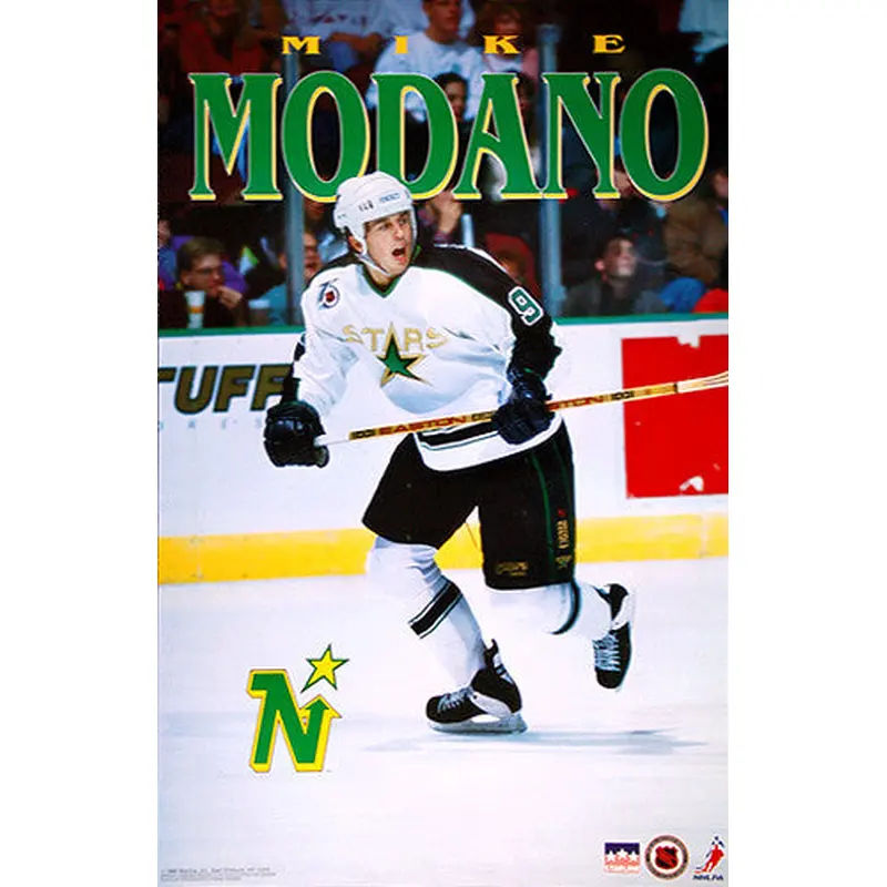 Mike Modano "Superstar" Minnesota North Stars Poster - Starline 1992