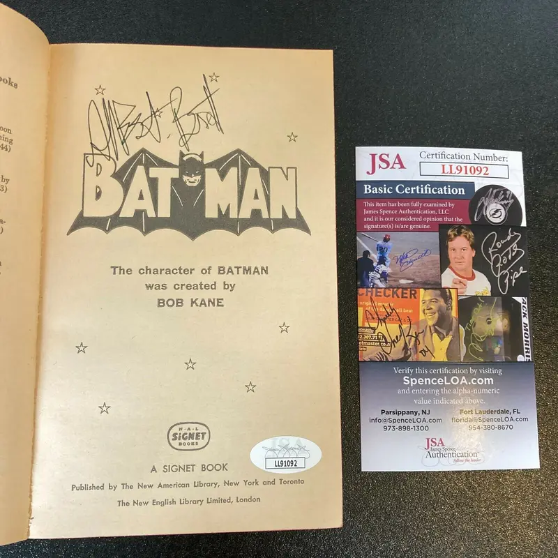 Adam West Signed Vintage Batman Comic Book With JSA COA