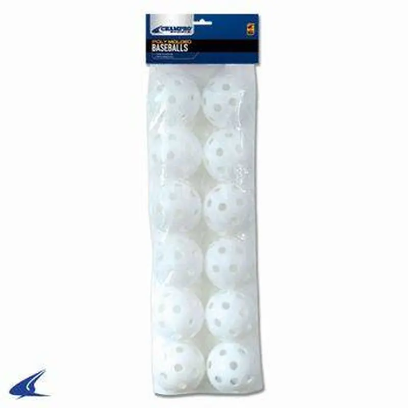 New Champro 9" Poly Baseball 12 Pack - White