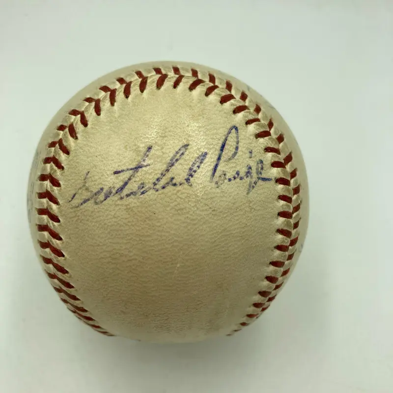 Satchel Paige Rocky Marciano Red Grange Sports Legends Signed Baseball Beckett