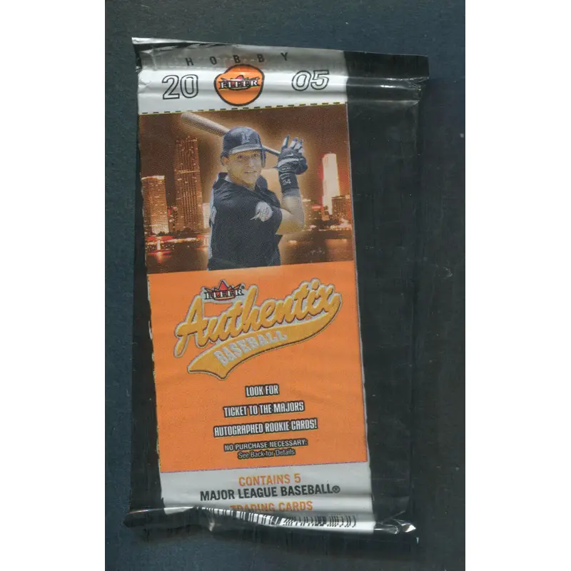 2005 Fleer Authentix Baseball Unopened Pack (Hobby) (5)