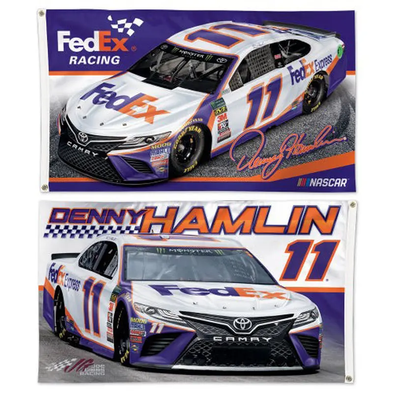 Denny Hamlin NASCAR #11 FedEx Toyota Camry Huge 3' x 5' Deluxe Flag - Wincraft 2019