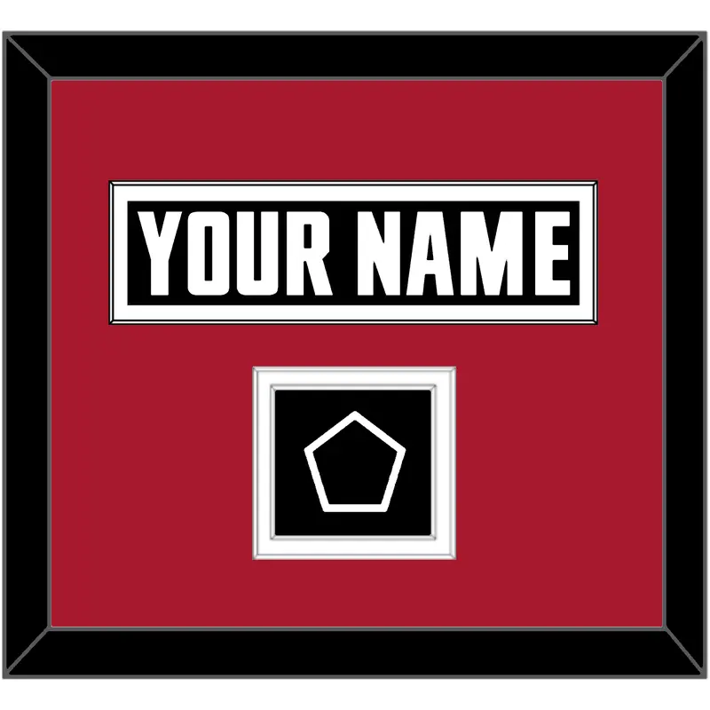 Atlanta Nameplate & Jersey Logo Patch - Home Black - Double Mat 3