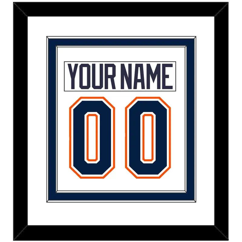 New York Nameplate & Number (Back) Combined - Home/Road White (1998-2007) - Double Mat 1