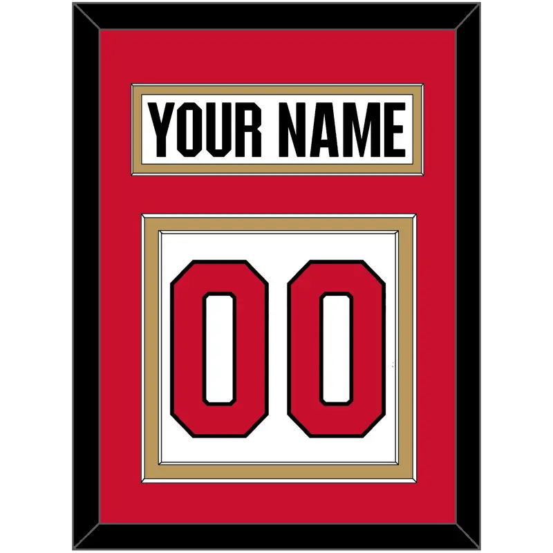 Ottawa Nameplate & Number (Back) - Road White (2017-2020) - Double Mat 3