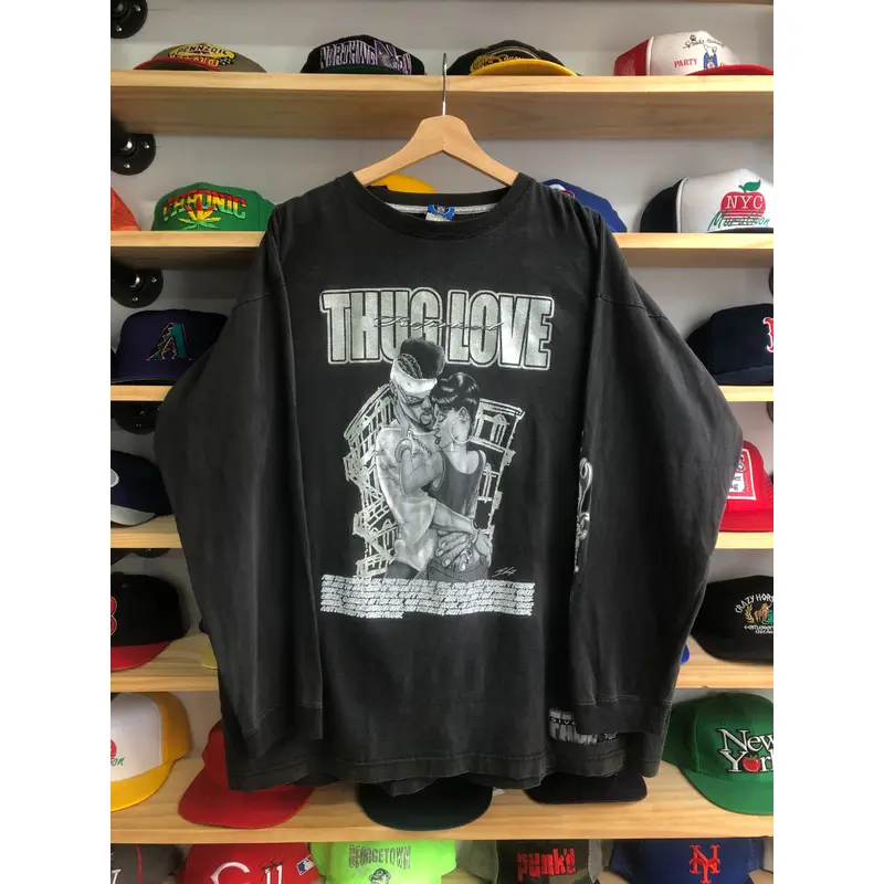 Vintage GiveMeFace Thug Love Long Sleeve Tee Size 2XL