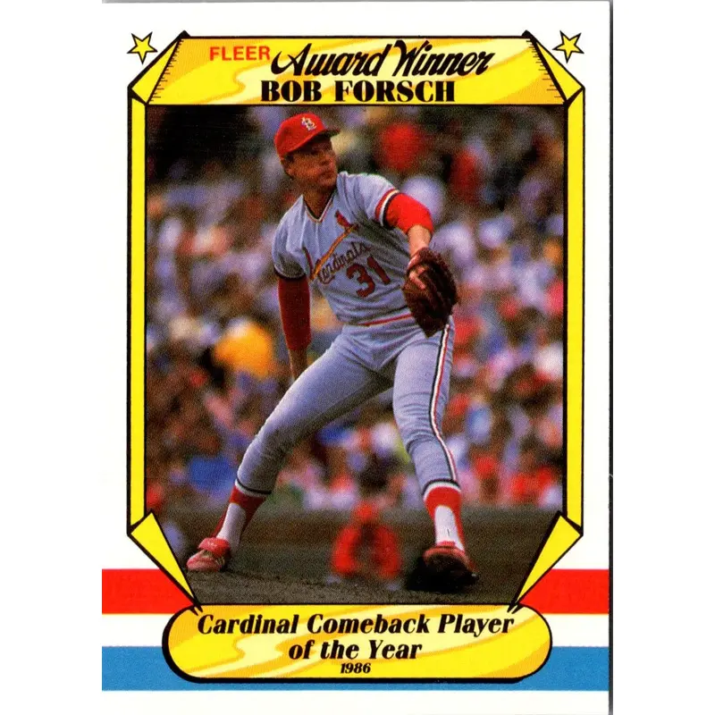 1987 Fleer Award Winners Bob Forsch #14