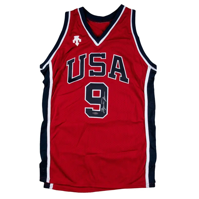 Michael Jordan Signed 1984 Team USA Olympics Game Model Jersey UDA COA #1/12