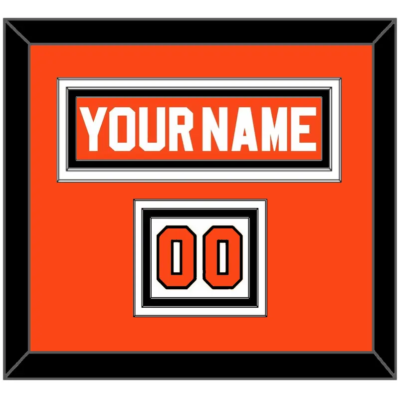 Philadelphia Nameplate & Number (Shoulder) - Road Orange (1977-1983) - Triple Mat 3