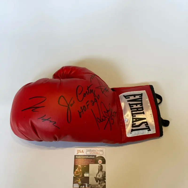 Boxing HOF 2011 Class Signed Glove Joe Cortez Julio Cesar Chavez  Tszyu JSA COA
