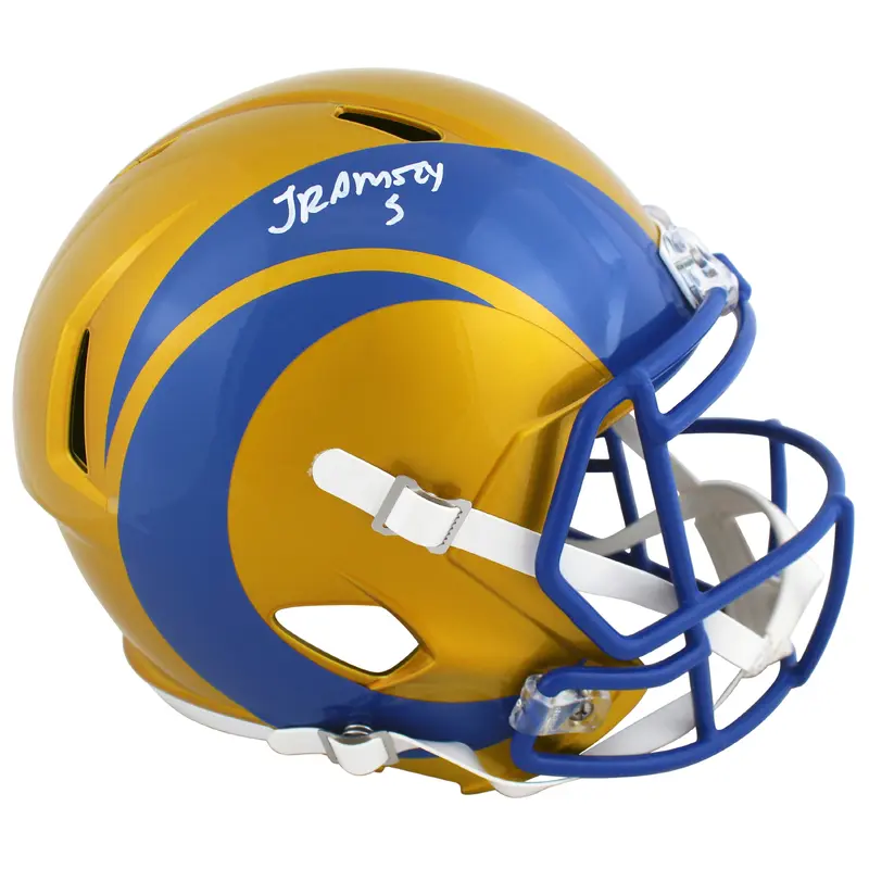 Rams Jalen Ramsey Authentic Signed Flash Full Size Speed Rep Helmet JSA Witness