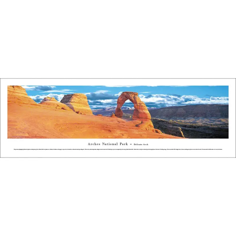 Arches National Park, Delicate Arch (Utah) Panoramic Poster Print - Blakeway Worldwide