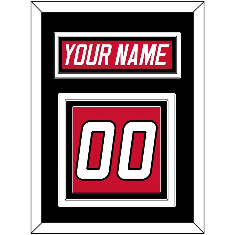Carolina Nameplate & Number (Back) - Road Red (1997-2000) - Triple Mat 4