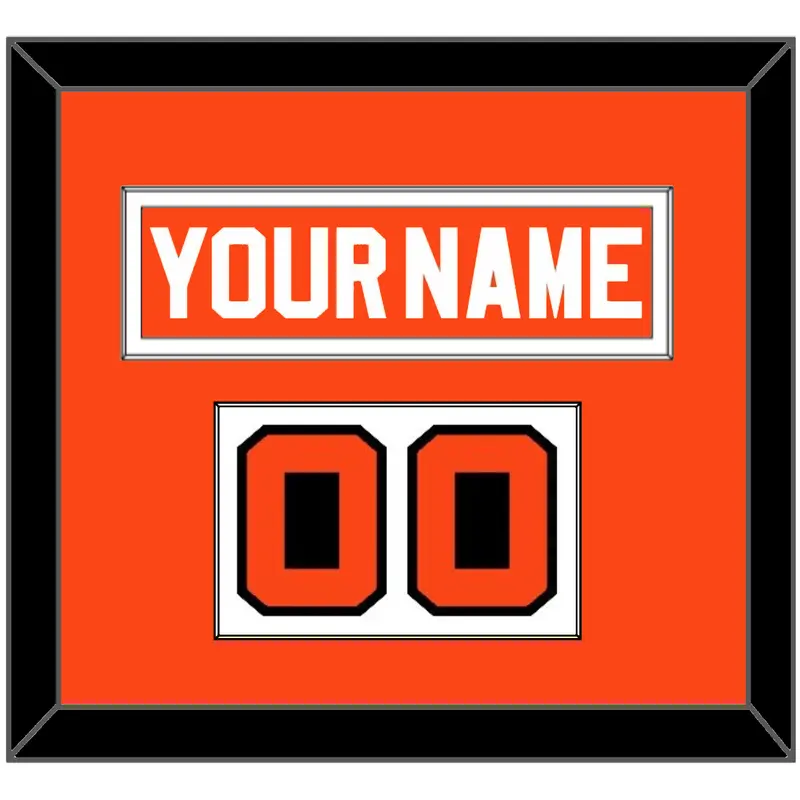 Philadelphia Nameplate & Number (Shoulder) - Road Orange (1977-1983) - Single Mat 1