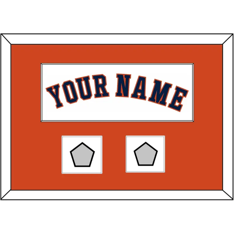 Houston Name & 2 World Series Champions Patches - Home White - Single Mat 3