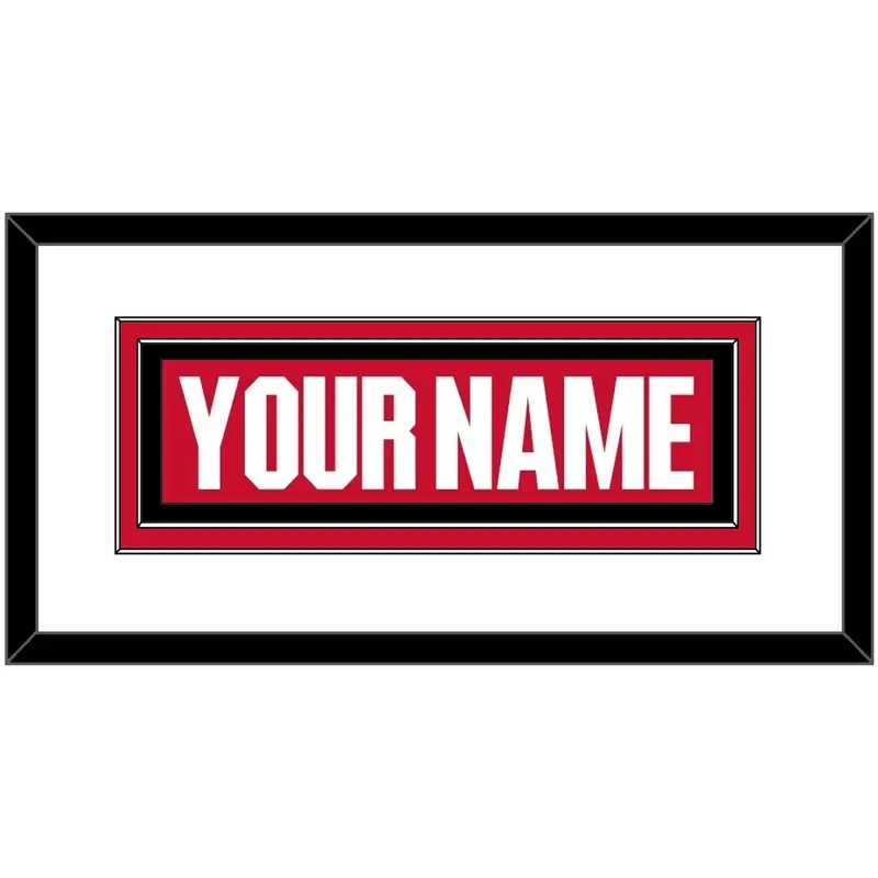 Ottawa Nameplate - Home Red (2017-2020) - Double Mat 2