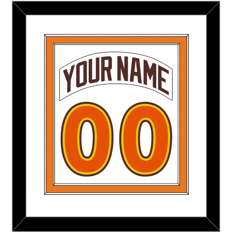 San Diego Nameplate & Number Combined - Home White (1980-1984) - Double Mat 2