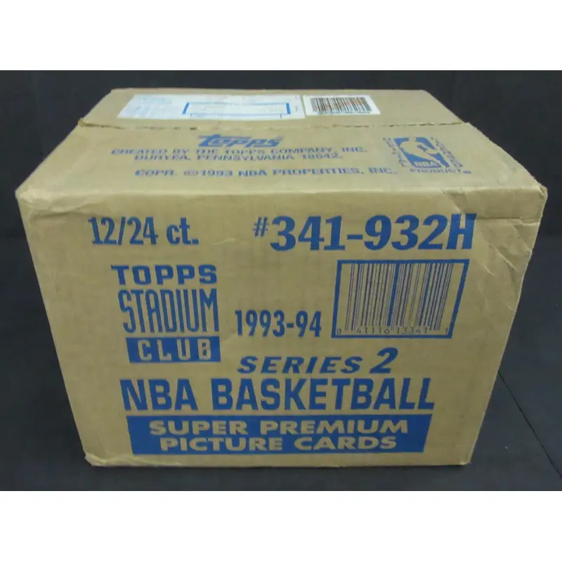 1993/94 Topps Stadium Club Basketball Series 2 Case (Hobby) (12 Box)