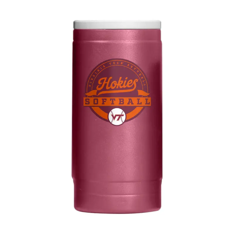 Virginia Tech Softball 12oz Powdercoat SlimCan Coolie