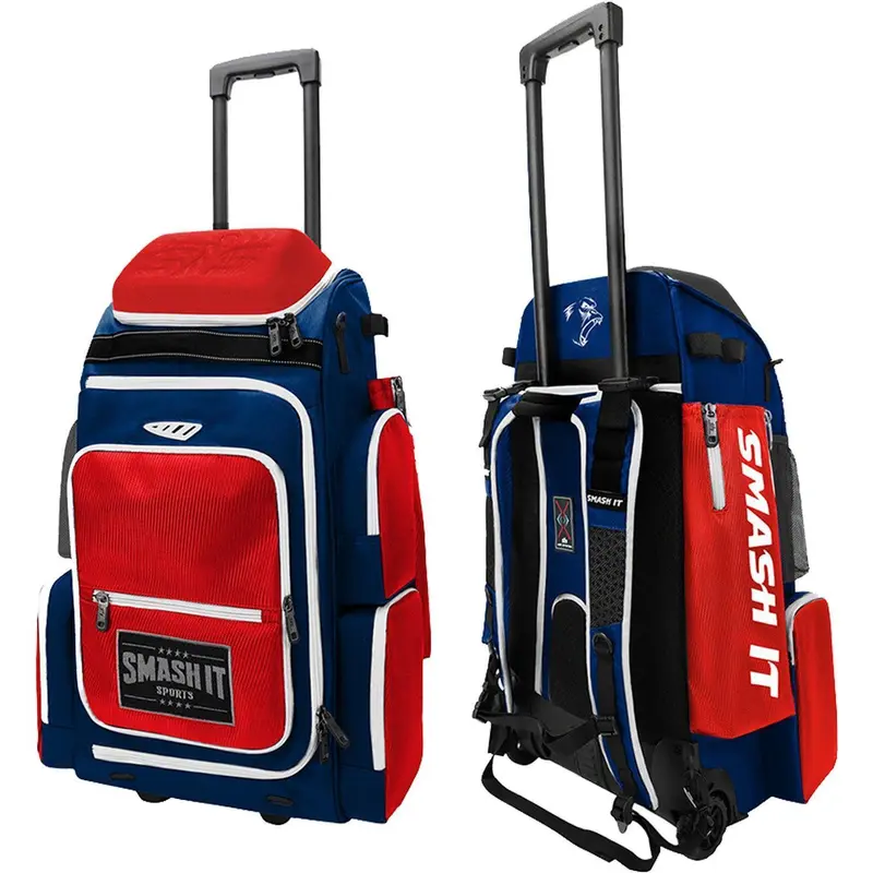 2025 Smash Ops Lil Guerrilla Hybrid Roller/Bat Pack Bag - Red/Navy