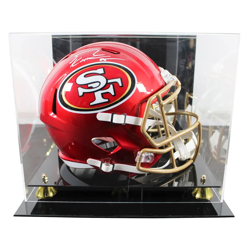 49ers George Kittle Signed Flash Full Size Speed Rep Helmet W/ Case BAS Witness