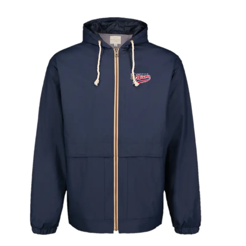 Buffalo Bisons Navy Retro 88 Script Full Zip Rain Jacket