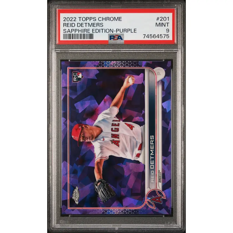 Reid Detmers 2022 Topps Chrome Sapphire Purple #10/10 PSA 9 Mint