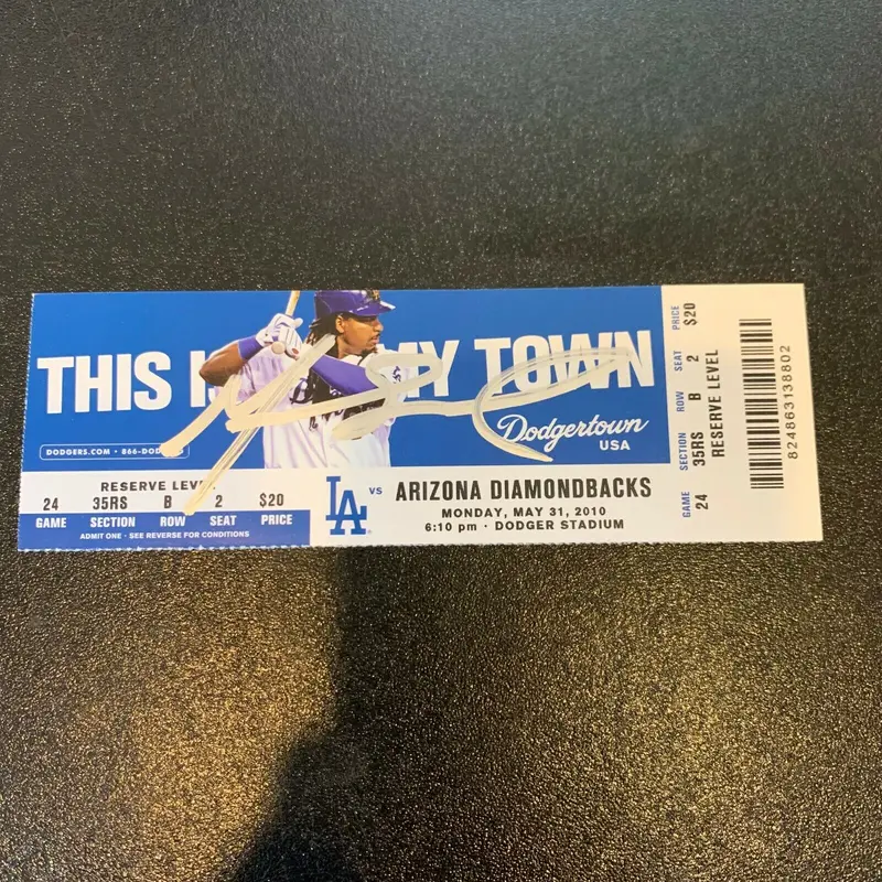 Manny Ramirez Signed Original Full Ticket May 31, 2010 Tristar Certified Holo