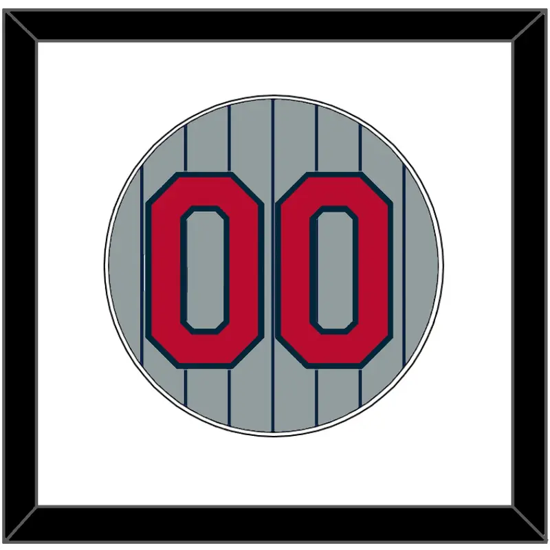 Minnesota Number - Road Gray Pinstripes (1987-2009) - Single Mat 1