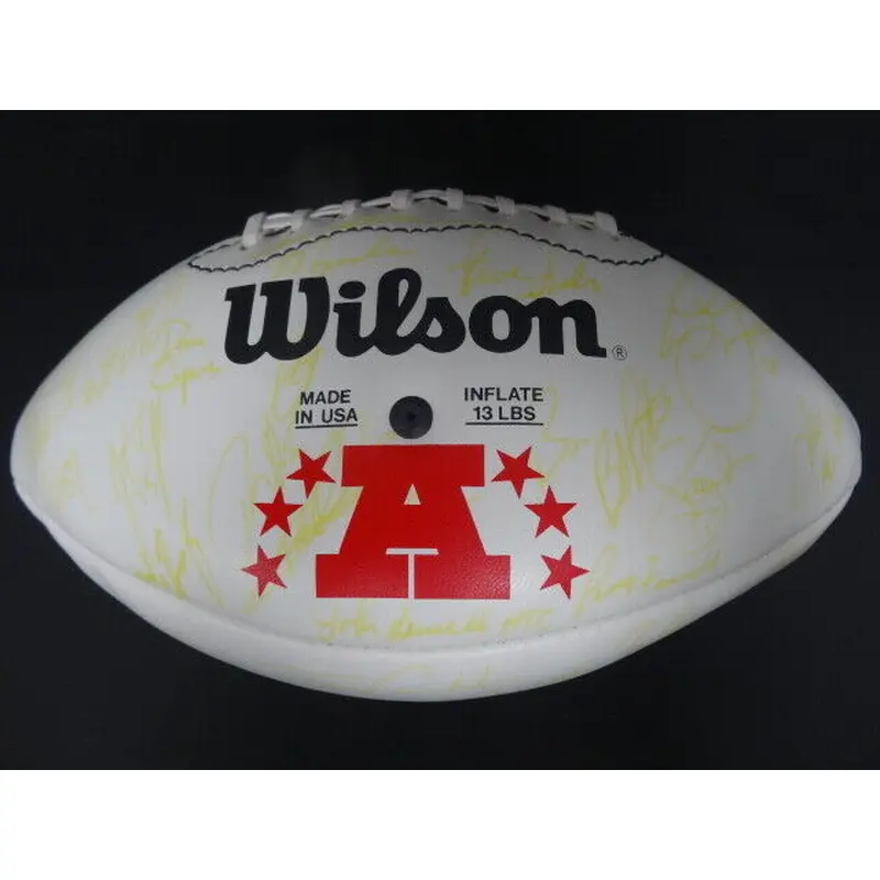Peyton Manning 2000 Pro Bowl AFC Team Signed Wilson Football 50+ Sigs With COA