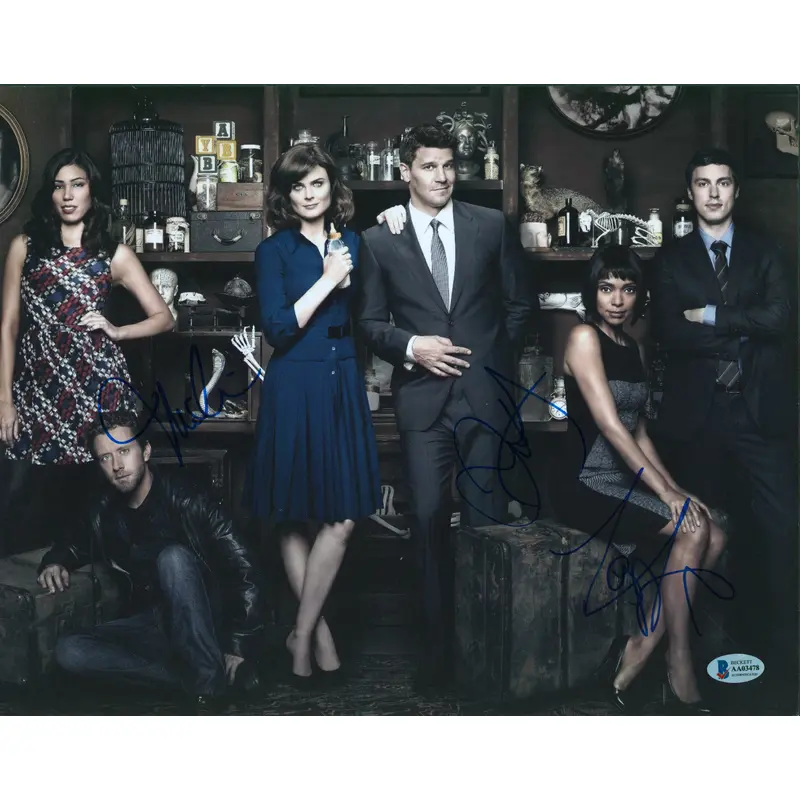 Bones (3) Boreanz, Taylor & Conlin Authentic Signed 11x14 Photo BAS #AA03478