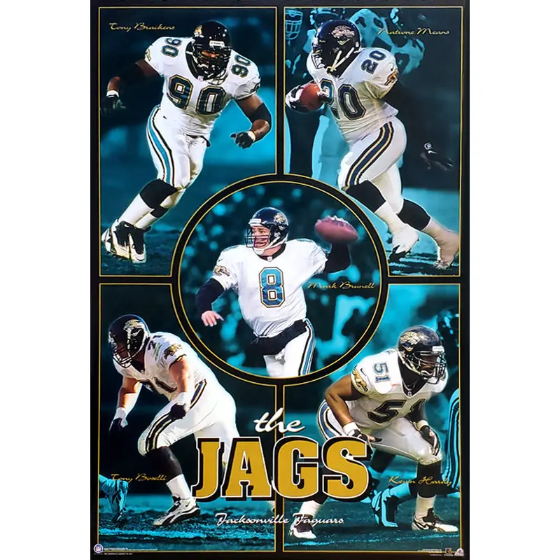 Jacksonville Jaguars "The Jags" NFL Football Poster - Costacos 1997