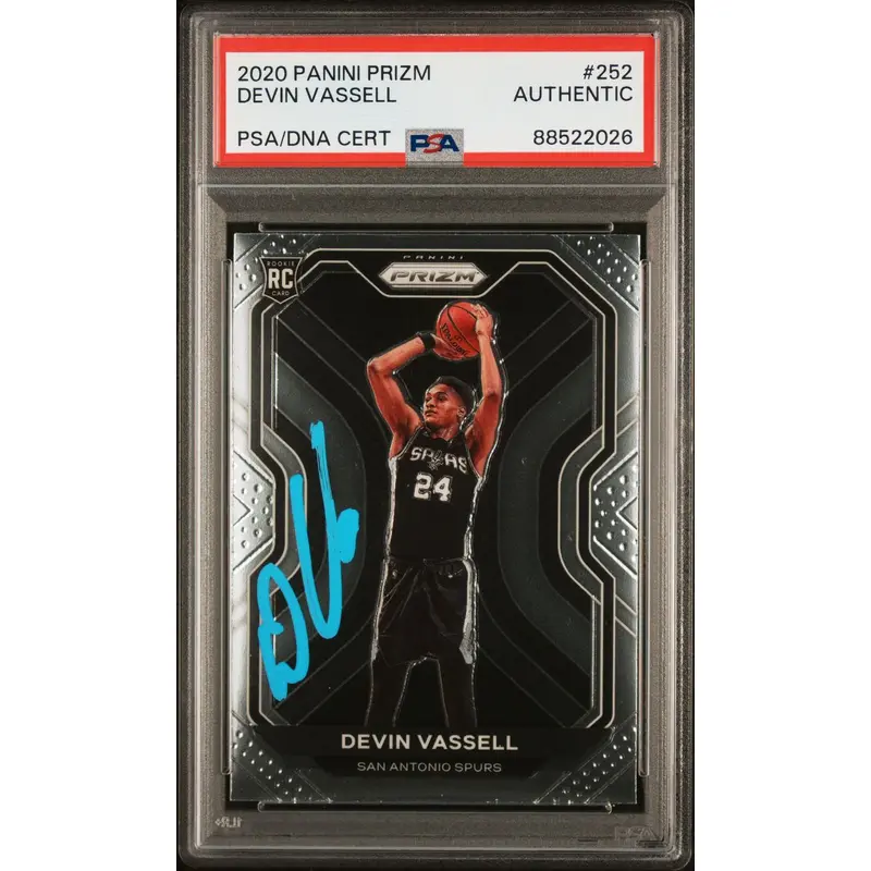 2020-21 Panini Prizm #252 Devin Vassell PSA Authentic San Antonio Spurs