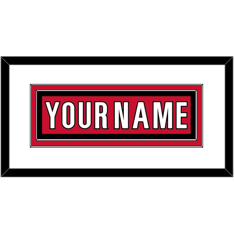 Carolina Nameplate - Home Red / Road White (2013-2017) - Double Mat 1