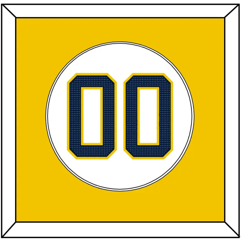 Michigan Baseball Number - 2019 World Series Home White - Single Mat 2