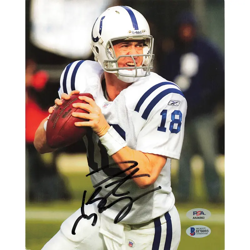 Peyton Manning Signed 8x10 Photo PSA/DNA Colts