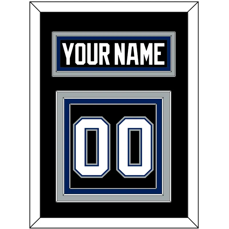 Tampa Bay Nameplate & Number (Back) - Road Black (2001-2007) - Triple Mat 3