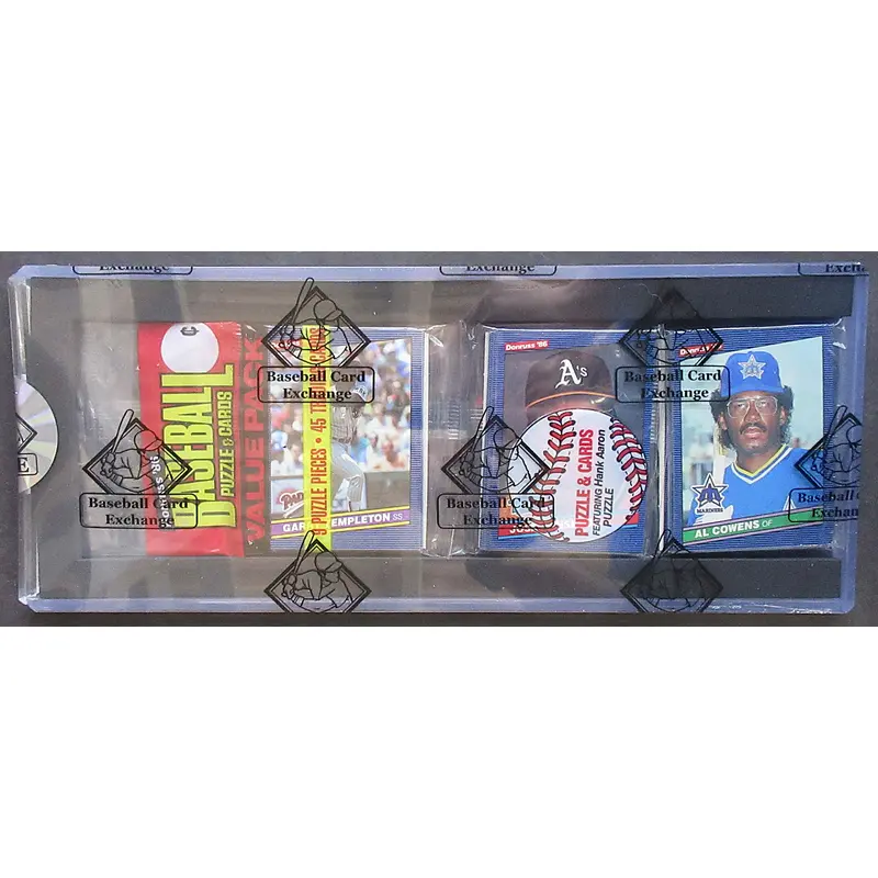 1986 Donruss Baseball Unopened Rack Pack (BBCE) (Canseco Top) (26126)