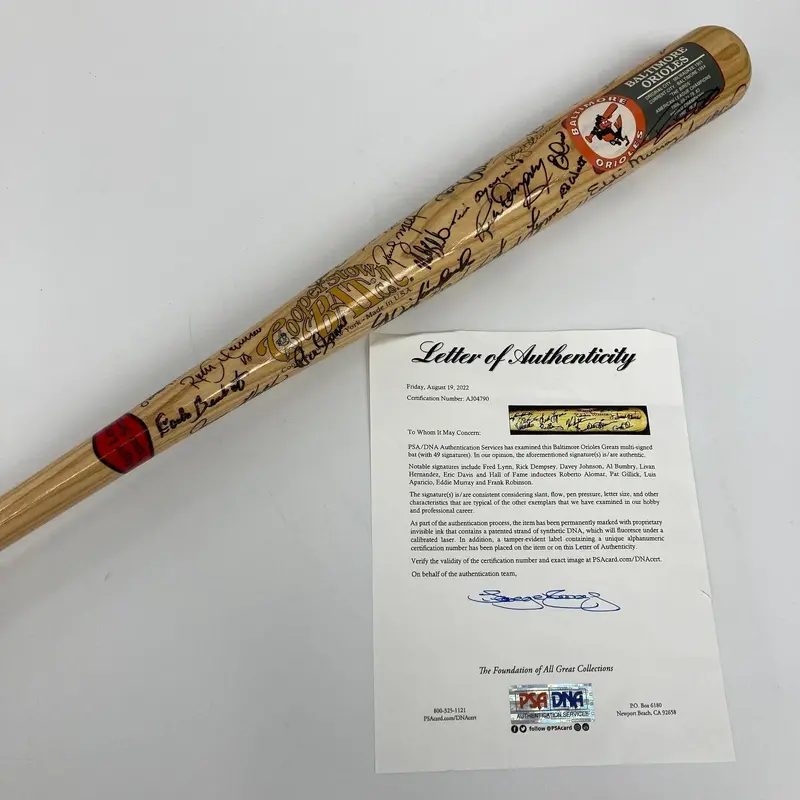 Baltimore Orioles HOF & Legends Multi Signed Baseball Bat 49 Sigs PSA DNA COA