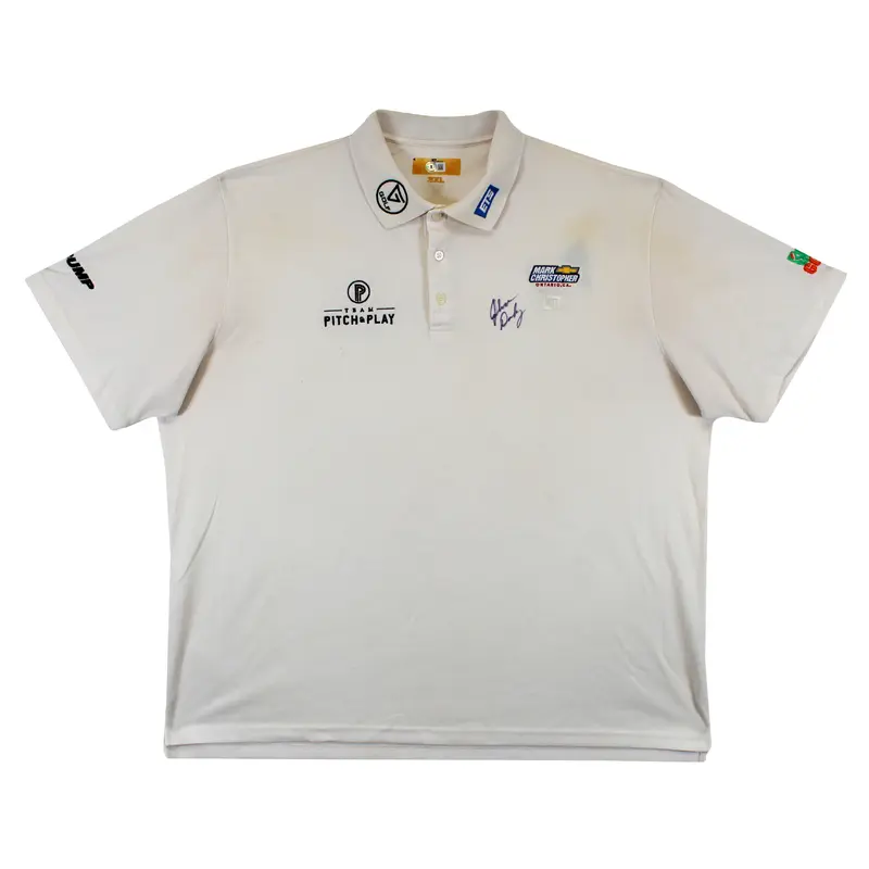 John Daly Authentic Signed Match Worn White Loudmouth Polo Shirt BAS #BK84745
