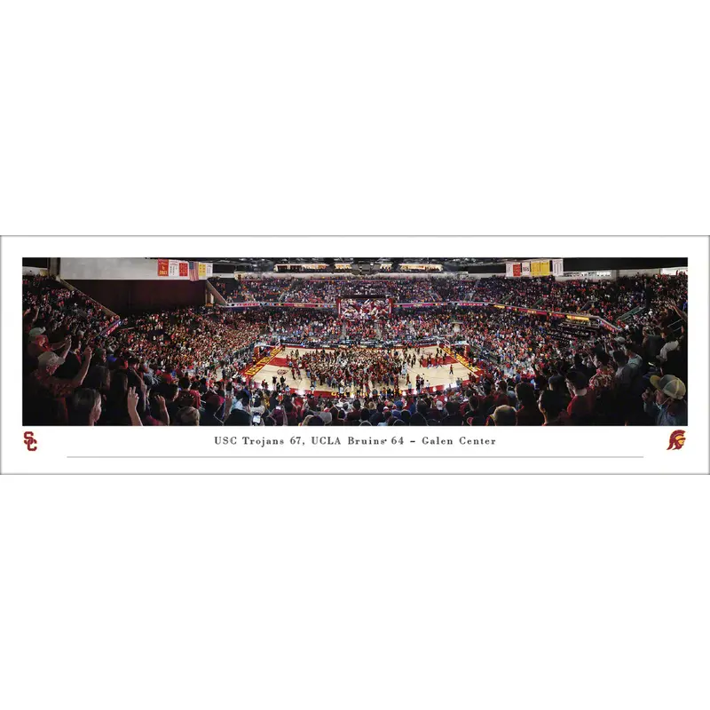 USC Trojans Basketball "Beat LA" Galen Center Panoramic Poster Print - Blakeway 2022