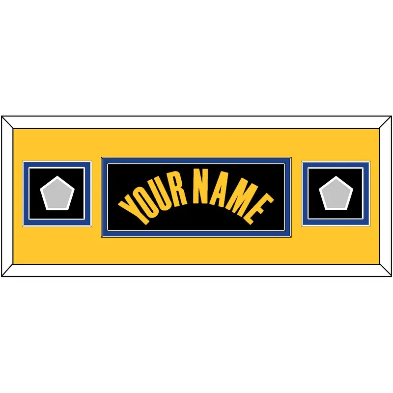 Golden State Name & 2 Champions Patches - Black City (2021-2022) - Double Mat 8