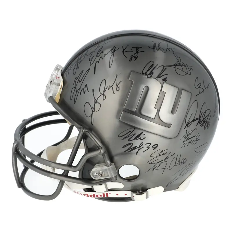 2007 New York Giants Super Bowl Champs Team Signed Full Size Helmet Steiner COA