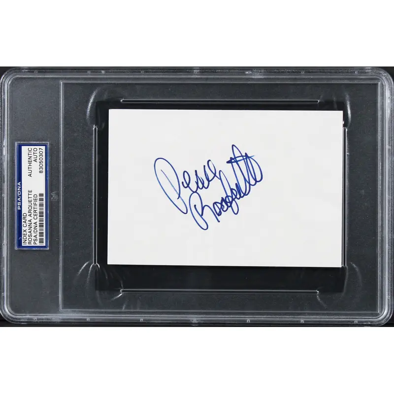 Rosanna Arquette Authentic Signed 4x6 Index Card Autographed PSA/DNA Slabbed 3