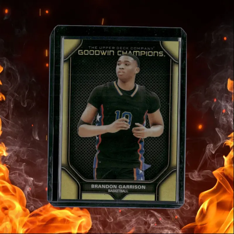 2024-25 Upper Deck Goodwin Champions Brandon Garrison Portraits Black and Gold