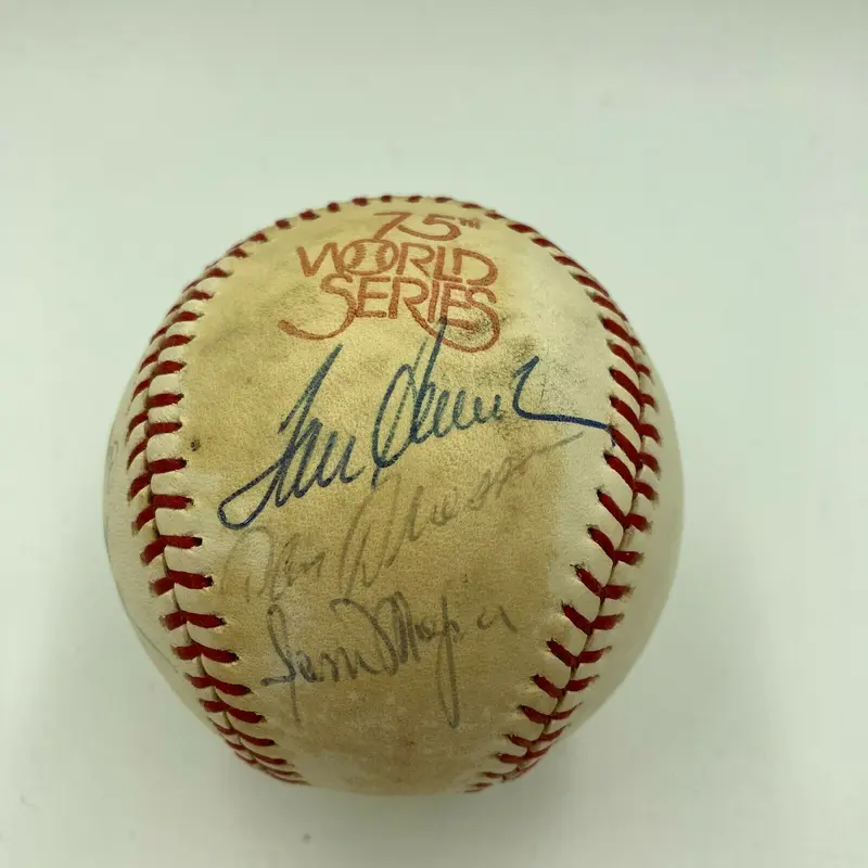 1978 Official World Series Multi Signed Baseball With Tom Seaver JSA COA
