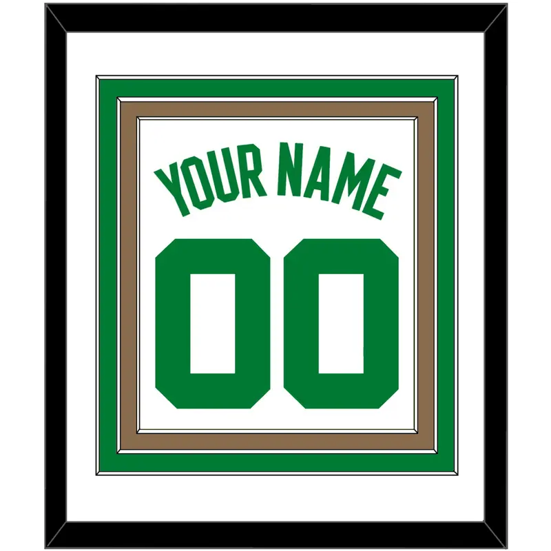 Boston Name & Number - White Association - Triple Mat 1